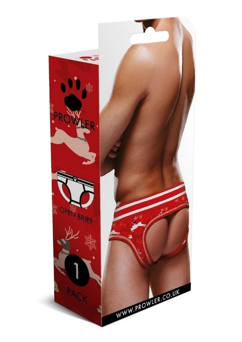 Prowler Reindeer Open Brief - Black/Red - Small