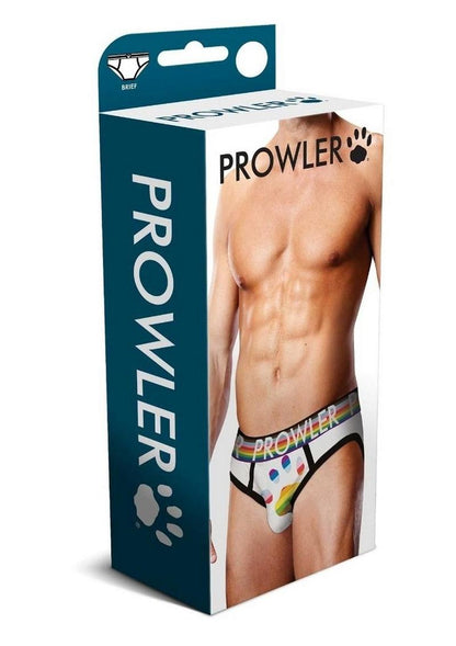 Prowler White Oversized Paw Brief - Multicolor/Rainbow/White - Small