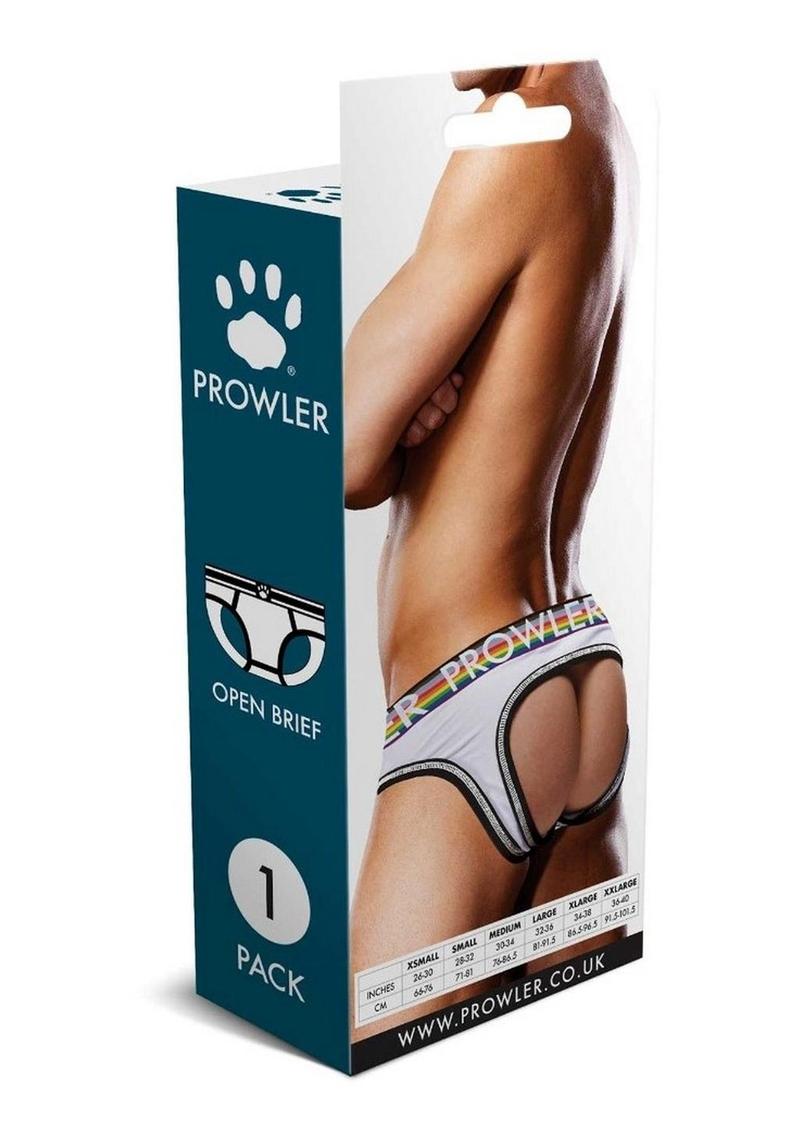 Prowler White Oversized Paw Open Brief - Multicolor/Rainbow/White - Large