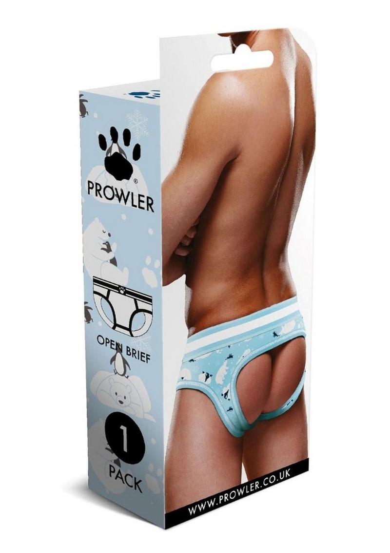 Prowler Winter Animals Open Brief - Blue/White - XSmall