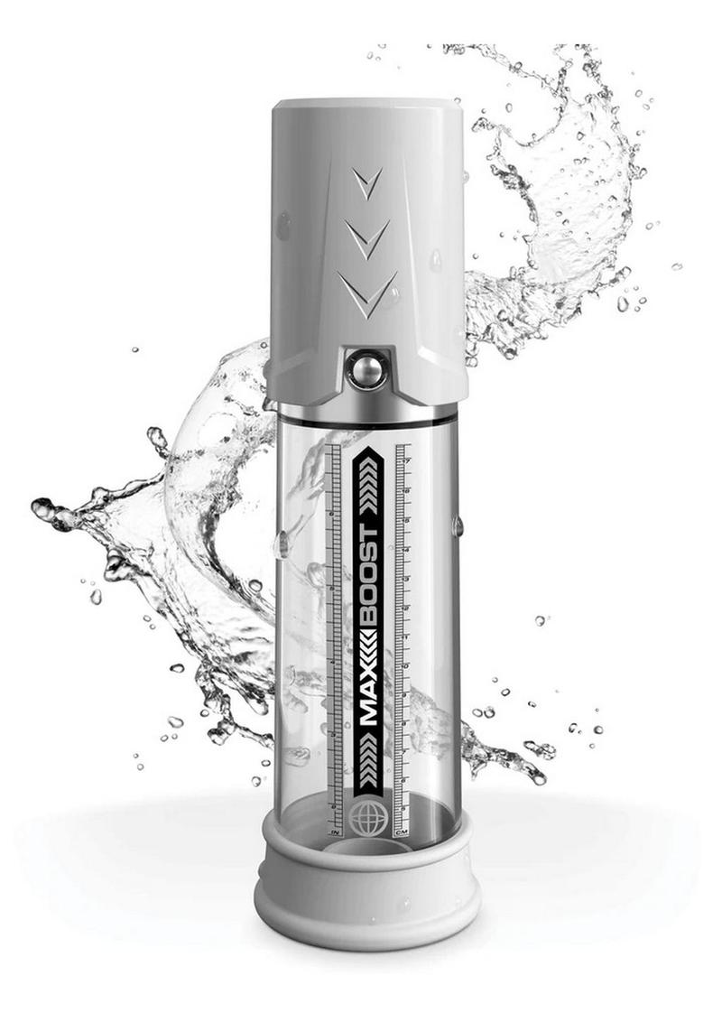 Pump Worx Max Boost Penis Pump - Clear/White