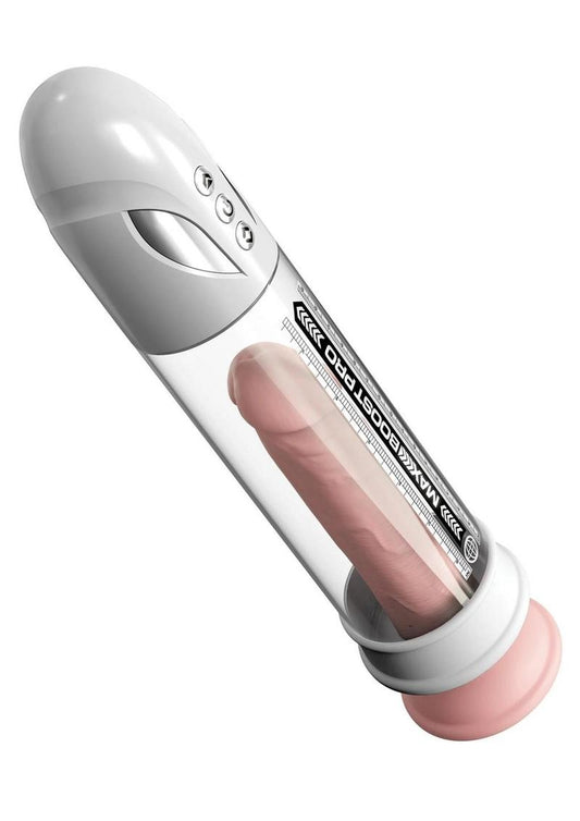 Pump Worx Max Boost Pro Flow Rechargeable Penis Pump - White