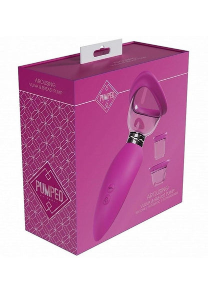 Pumped Arousing Automatic 5 Speed Silicone Rechargeable Vulva Clitoral Nipple and Breast Pump