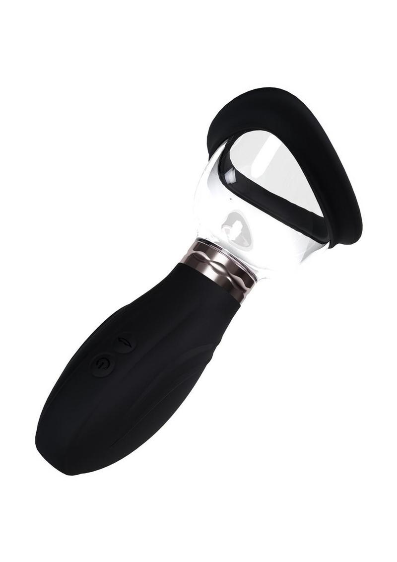 Pumped Delightful Automatic 5 Speed Silicone Rechargeable Vulva Clitoral Clitoral and Breast Pump - Black