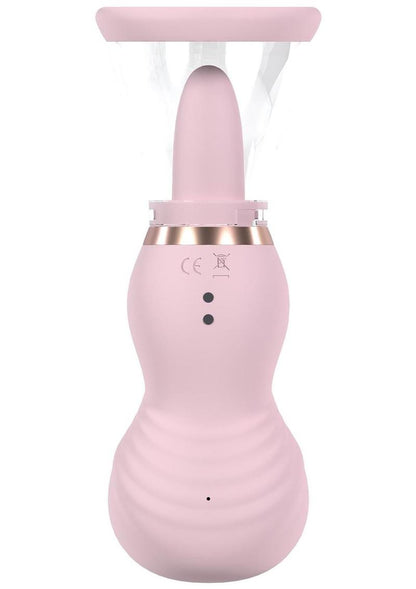 Pumped Sensual Automatic 13 Speed Silicone Rechargeable Vulva and Breast Pump - Pink