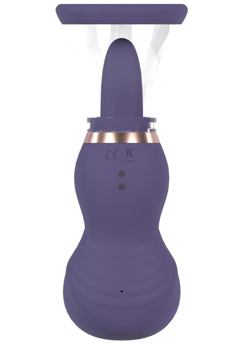 Pumped Sensual Automatic 13 Speed Silicone Rechargeable Vulva and Breast Pump - Purple