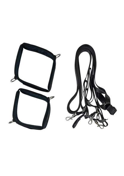 Punishment Bed Restraints - Black - 5 Piece Set