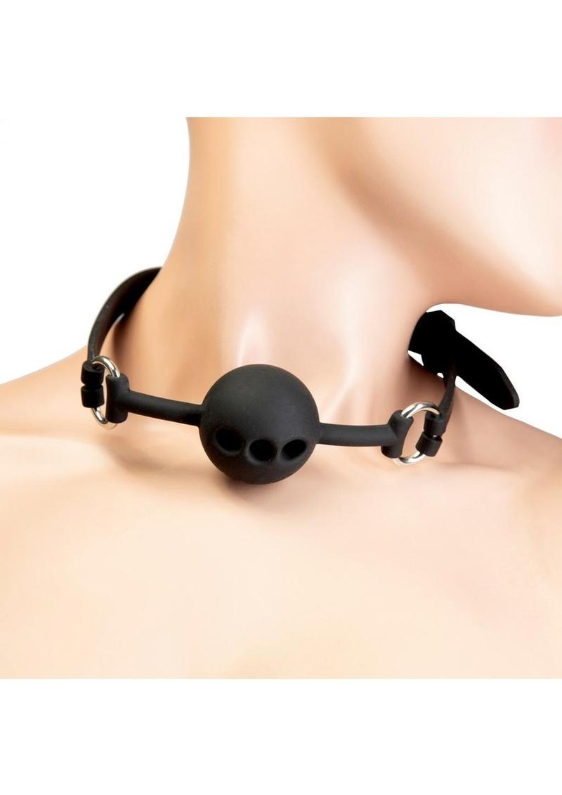 Punishment Silicone Ball Gag - Black