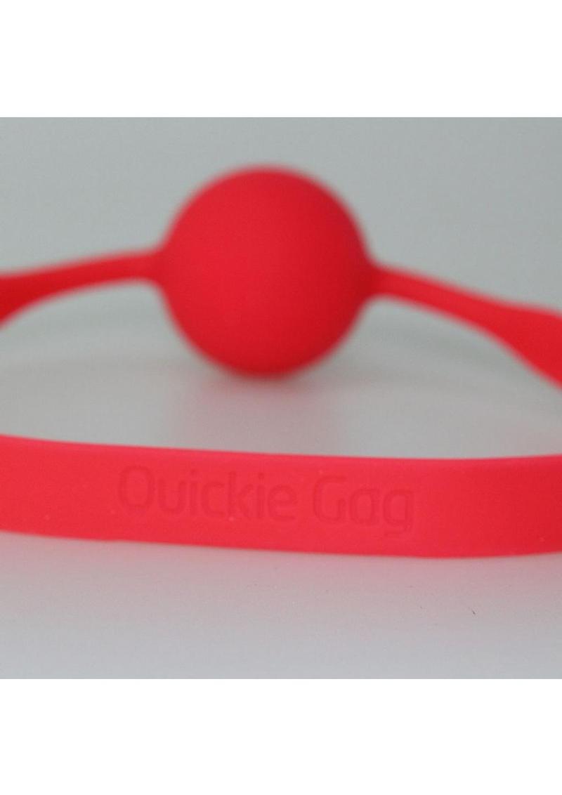 Quickie Gag Silicone Ball Gag Bondage - Red - Large