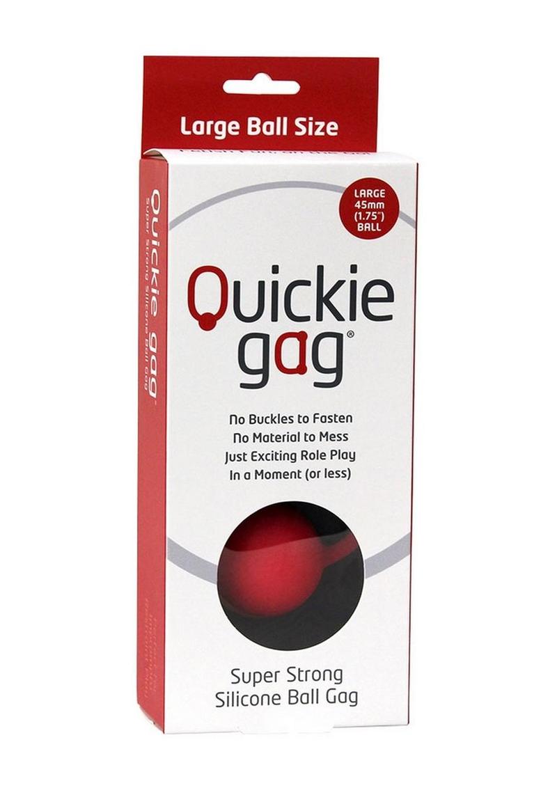 Quickie Gag Silicone Ball Gag Bondage - Red - Large