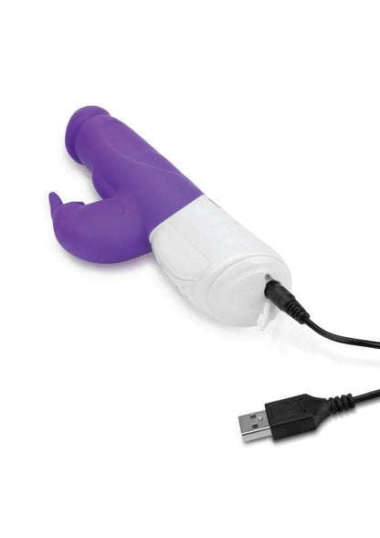 Rabbit Essentials Rechargeable Silicone Realistic Rabbit - Purple