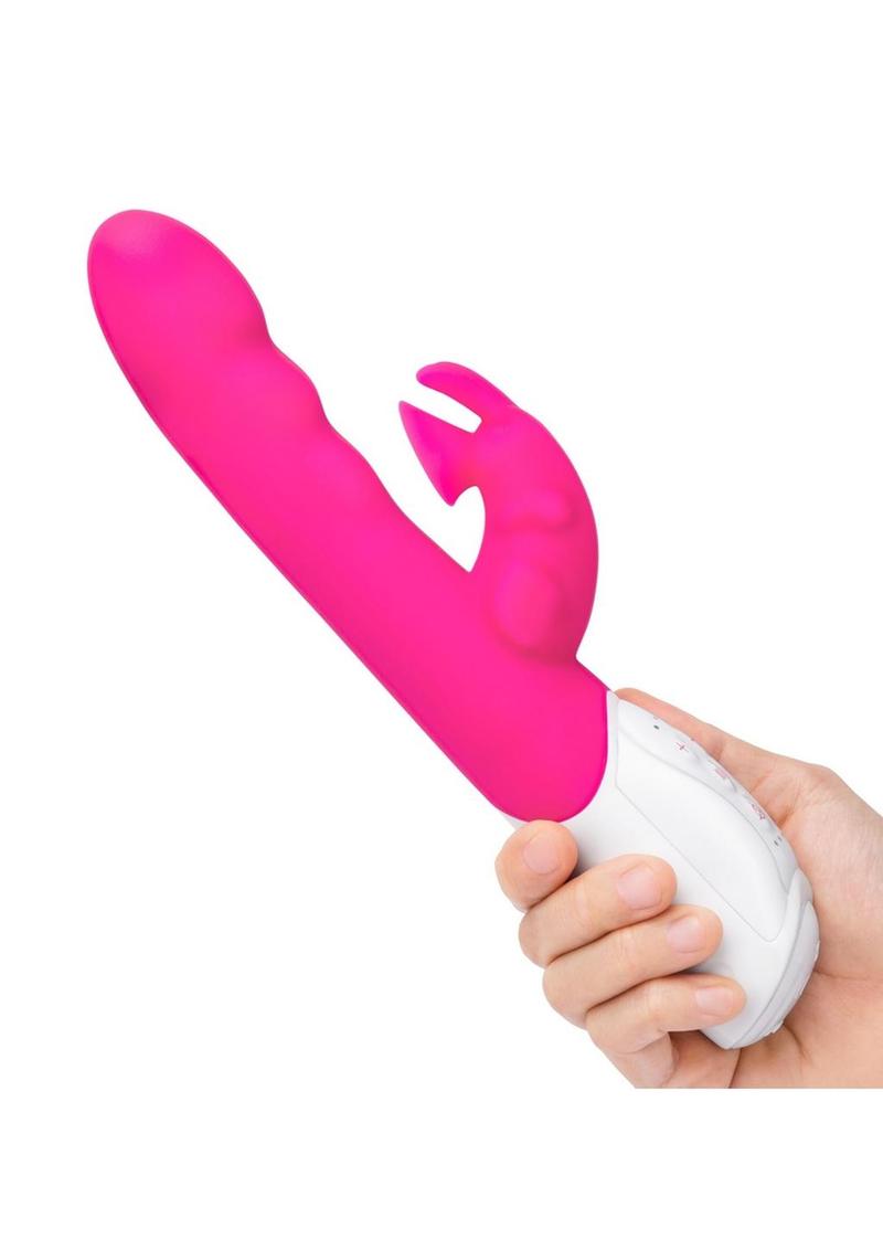 Rabbit Essentials Silicone Rechargeable Clitoral Suction Rabbit - Hot Pink/Pink