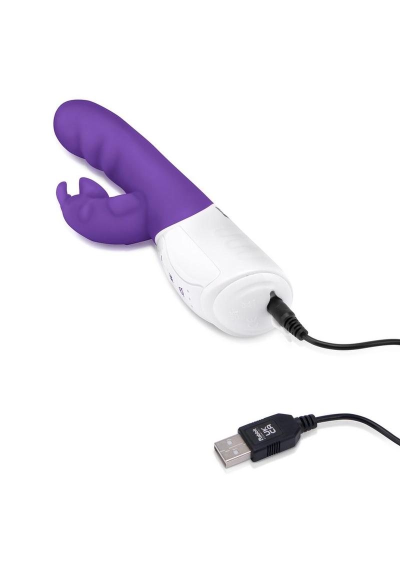 Rabbit Essentials Silicone Rechargeable Clitoral Suction Rabbit - Purple