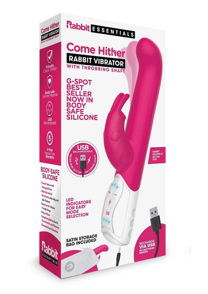 Rabbit Essentials Silicone Rechargeable Come Hither G-Spot Rabbit