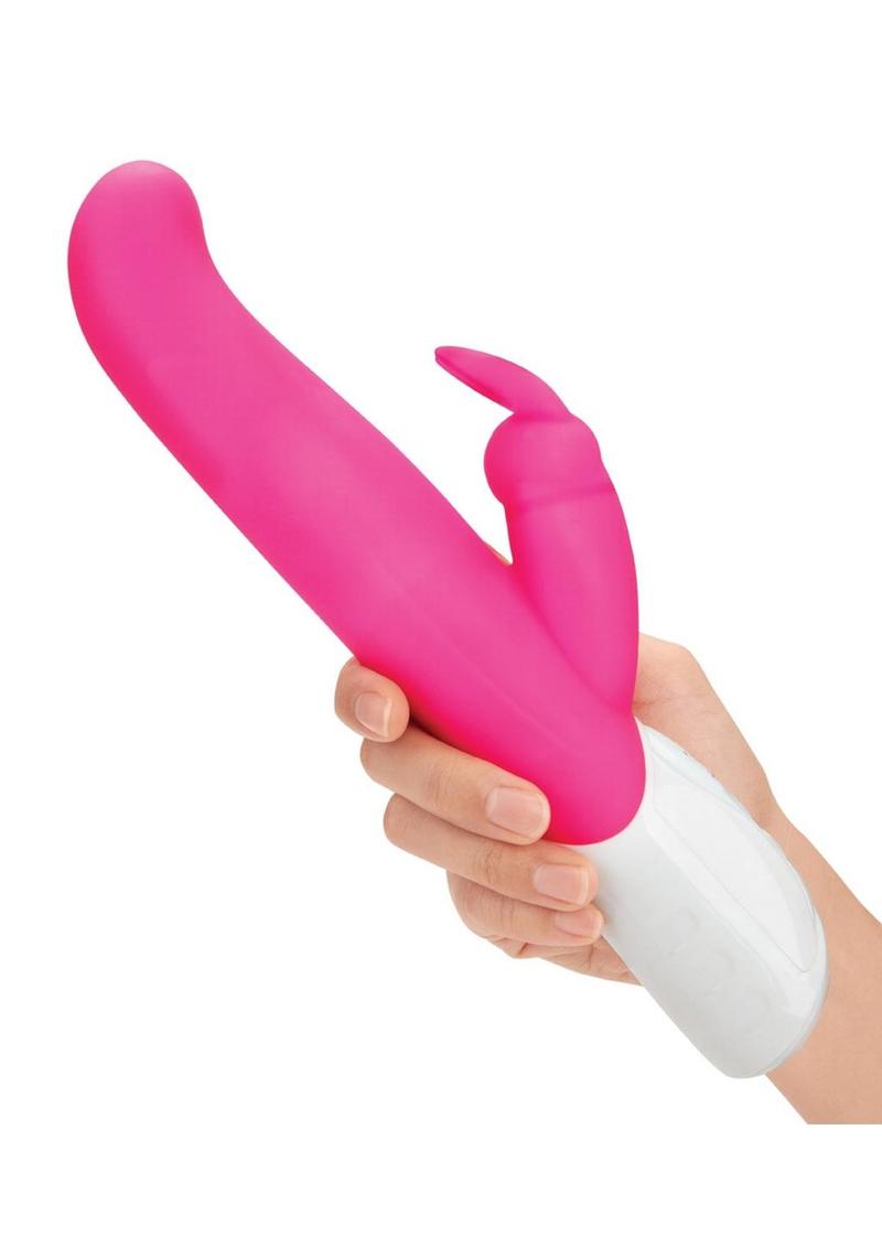 Rabbit Essentials Silicone Rechargeable G-Spot Rabbit Vibrator - Hot Pink/Pink