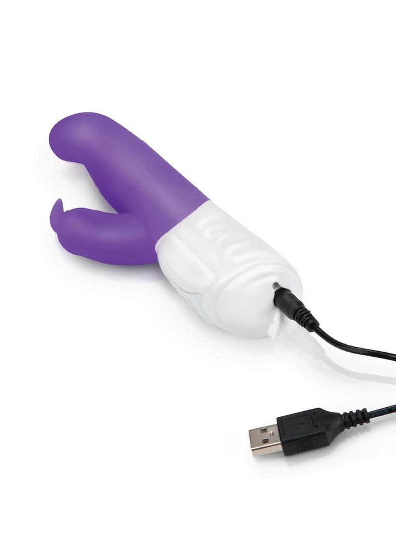 Rabbit Essentials Silicone Rechargeable G-Spot Rabbit Vibrator - Purple