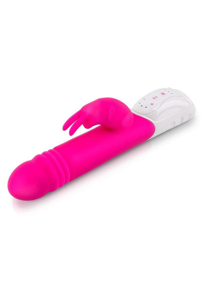 Rabbit Essentials Silicone Rechargeable G-Spot Thrusting Rabbit Vibrator