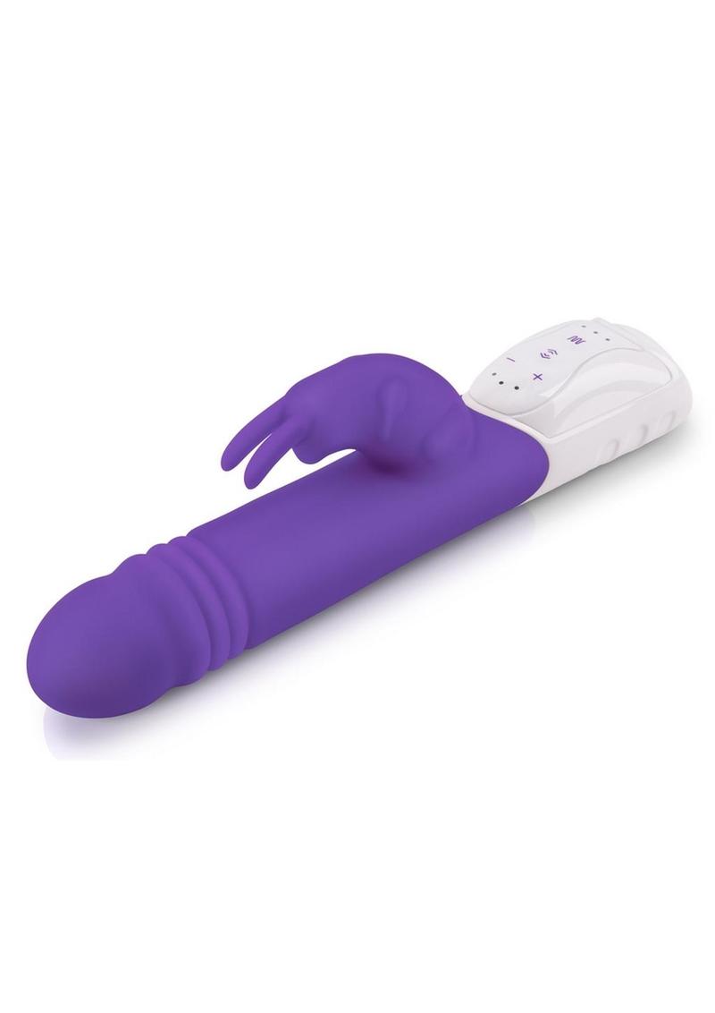 Rabbit Essentials Silicone Rechargeable G-Spot Thrusting Rabbit Vibrator