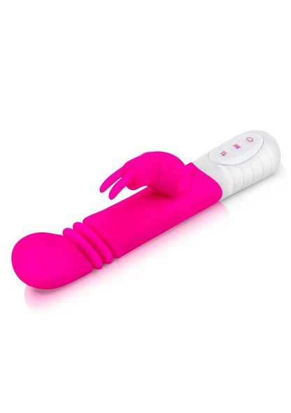 Silicone Rechargeable Slim Shaft Thrusting G-Spot Rabbit Vibrator