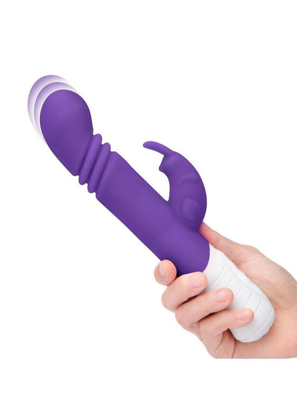 Silicone Rechargeable Slim Shaft Thrusting G-Spot Rabbit Vibrator