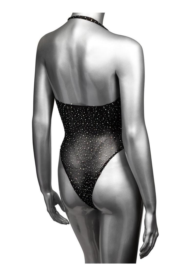 Radiance Deep V Body Suit - Black - Plus Size/Queen