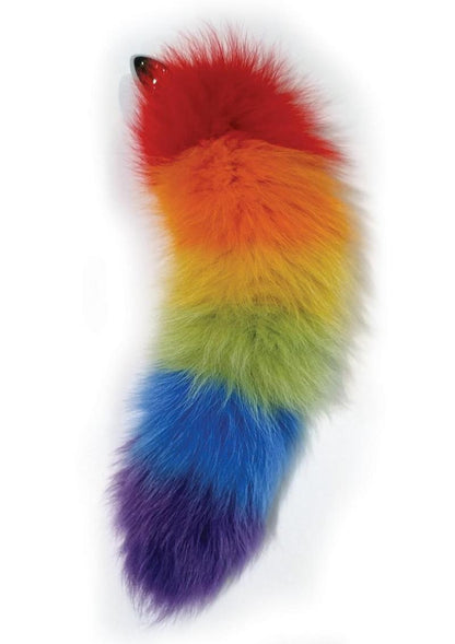 Rainbow Foxy Tail Pleasure Stainless Steel Plug