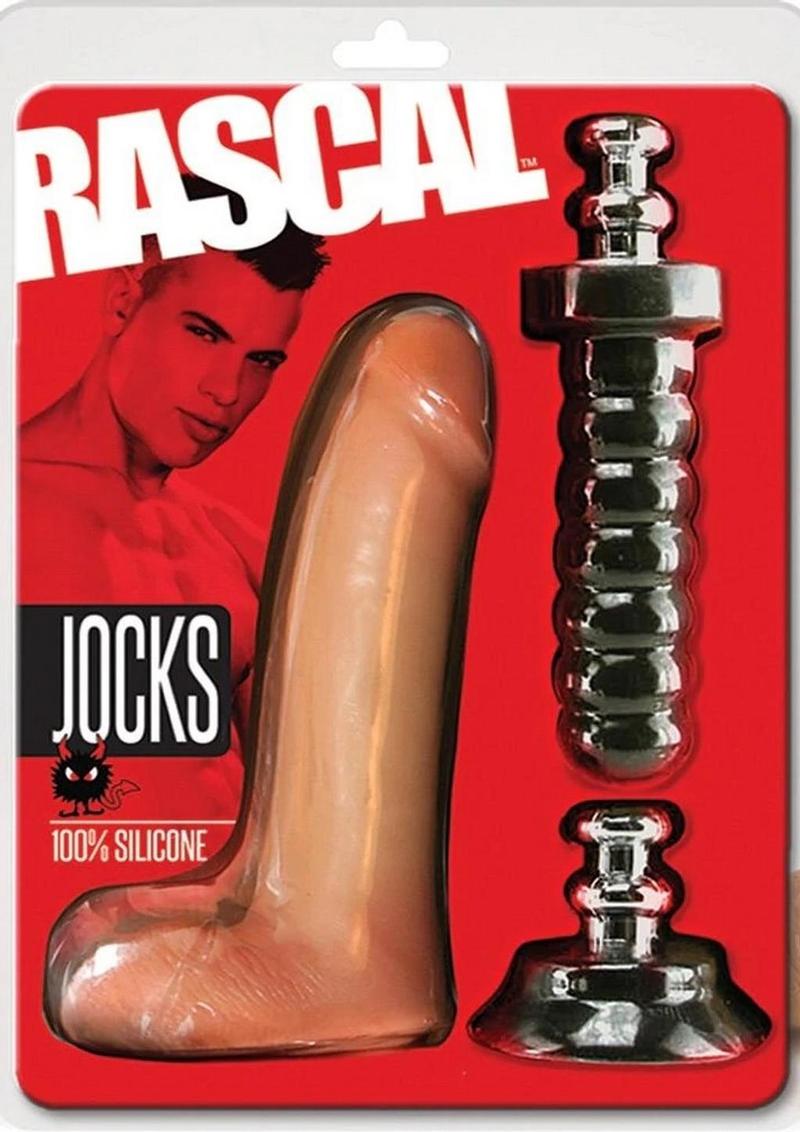 Rascal Jock Brent Silicone Cock Dildo with Silicone Handle and Suction Cup Base