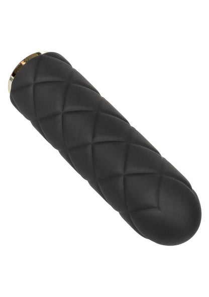 Raven Quilted Seducer Rechargeable Silicone Bullet - Black