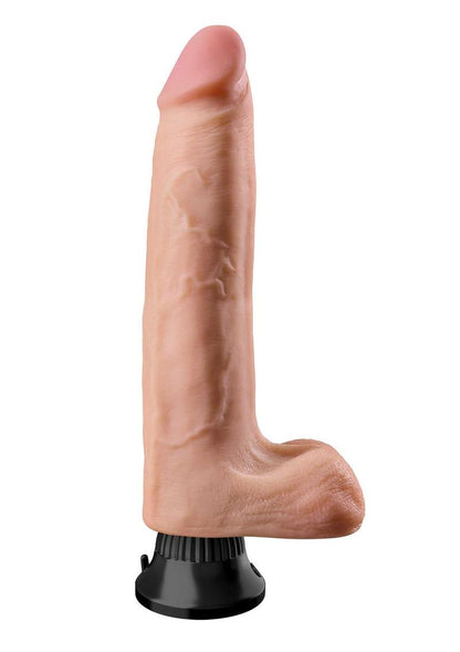 Real Feel Deluxe No. 10 Wallbanger Vibrating Dildo with Balls