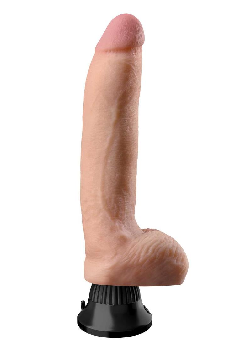 Real Feel Deluxe No. 5 Wallbanger Vibrating Dildo with Balls