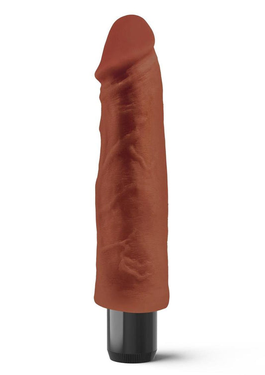 Real Feel Lifelike Toyz No. 1 Realistic Vibrating Dildo - Brown/Chocolate - 7.5in