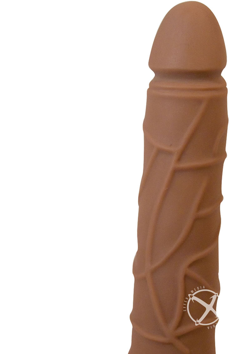 Real Skin Latin Top Stud Vibrator - Brown/Caramel