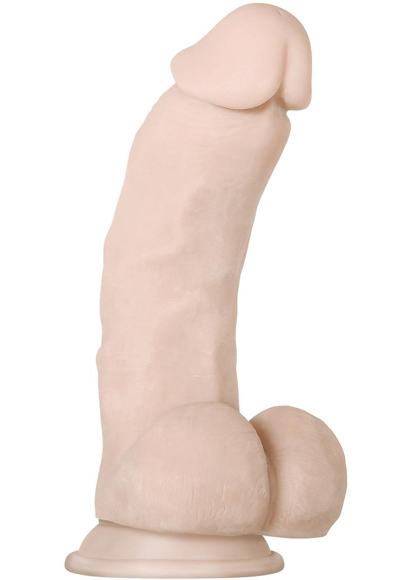 Real Supple Girthy Poseable Dildo with Balls