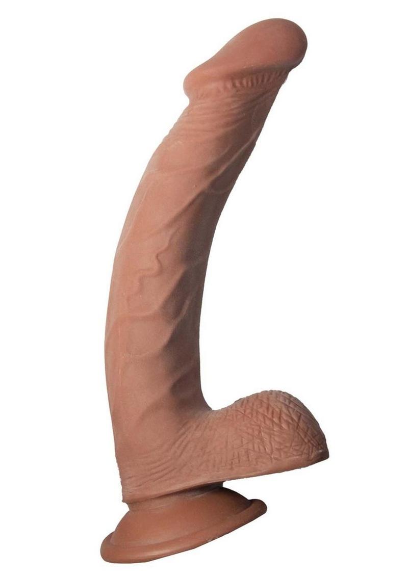 Realcocks Dual Layered Bendable Dildo - Chocolate - 9in