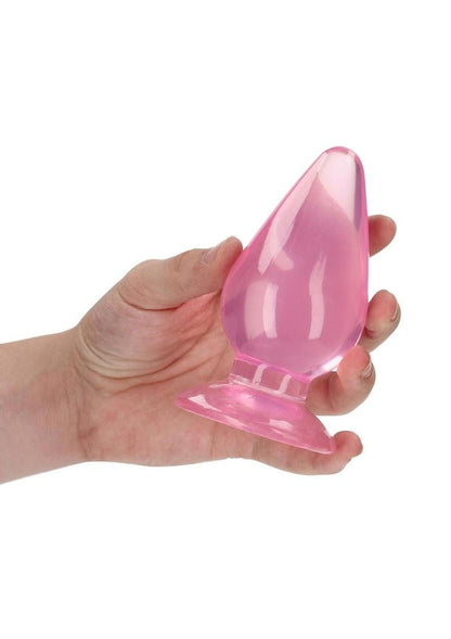 Realrock Crystal Clear Anal Plus - Clear/Pink - 4.5in