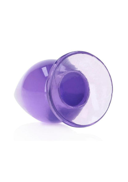 Realrock Crystal Clear Anal Plus - Clear/Purple - 4.5in