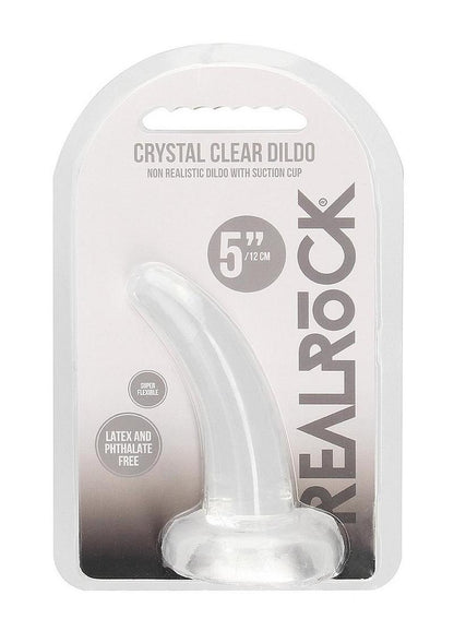 Realrock Crystal Clear Non Realistic Dildo with Suction Cup