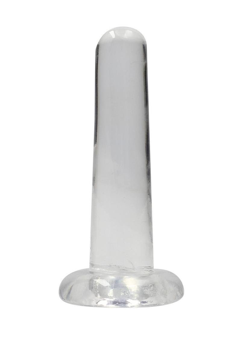 Realrock Crystal Clear Non Realistic Dildo with Suction Cup