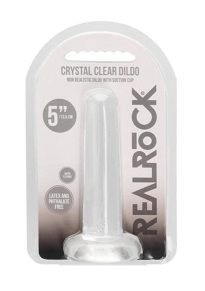 Realrock Crystal Clear Non Realistic Dildo with Suction Cup