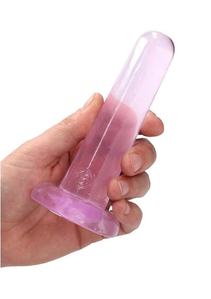 Realrock Crystal Clear Non Realistic Dildo with Suction Cup