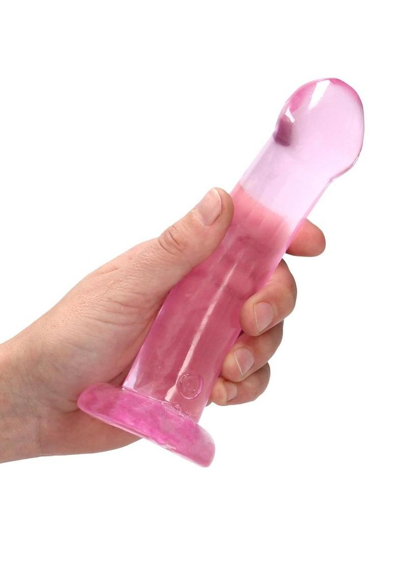 Realrock Crystal Clear Non Realistic Dildo with Suction Cup