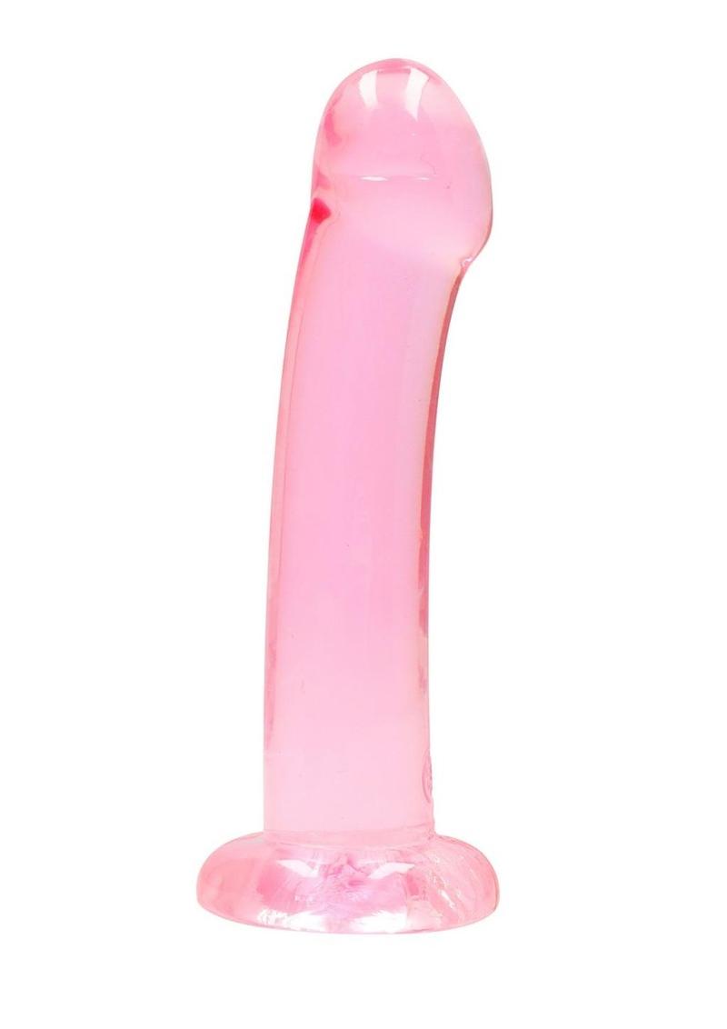 Realrock Crystal Clear Non Realistic Dildo with Suction Cup