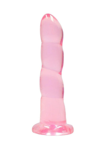 Realrock Crystal Clear Non Realistic Dildo with Suction Cup