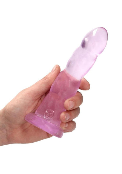 Realrock Crystal Clear Non Realistic Dildo with Suction Cup