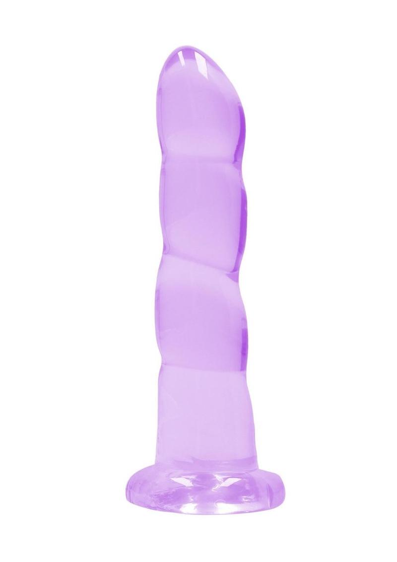 Realrock Crystal Clear Non Realistic Dildo with Suction Cup