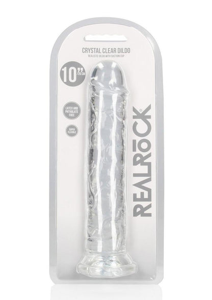 Realrock Crystal Clear Straight No Balls Dildo