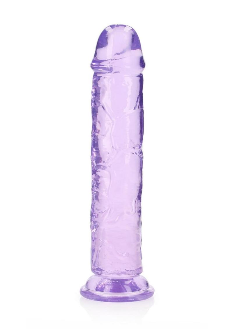 Realrock Crystal Clear Straight No Balls Dildo