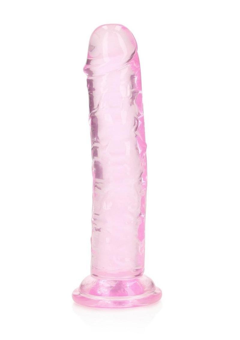 Realrock Crystal Clear Straight No Balls Dildo