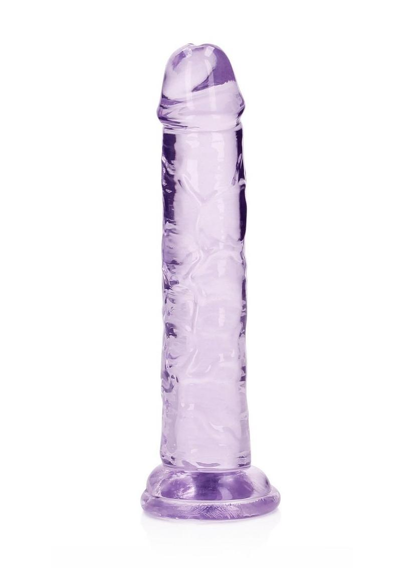 Realrock Crystal Clear Straight No Balls Dildo