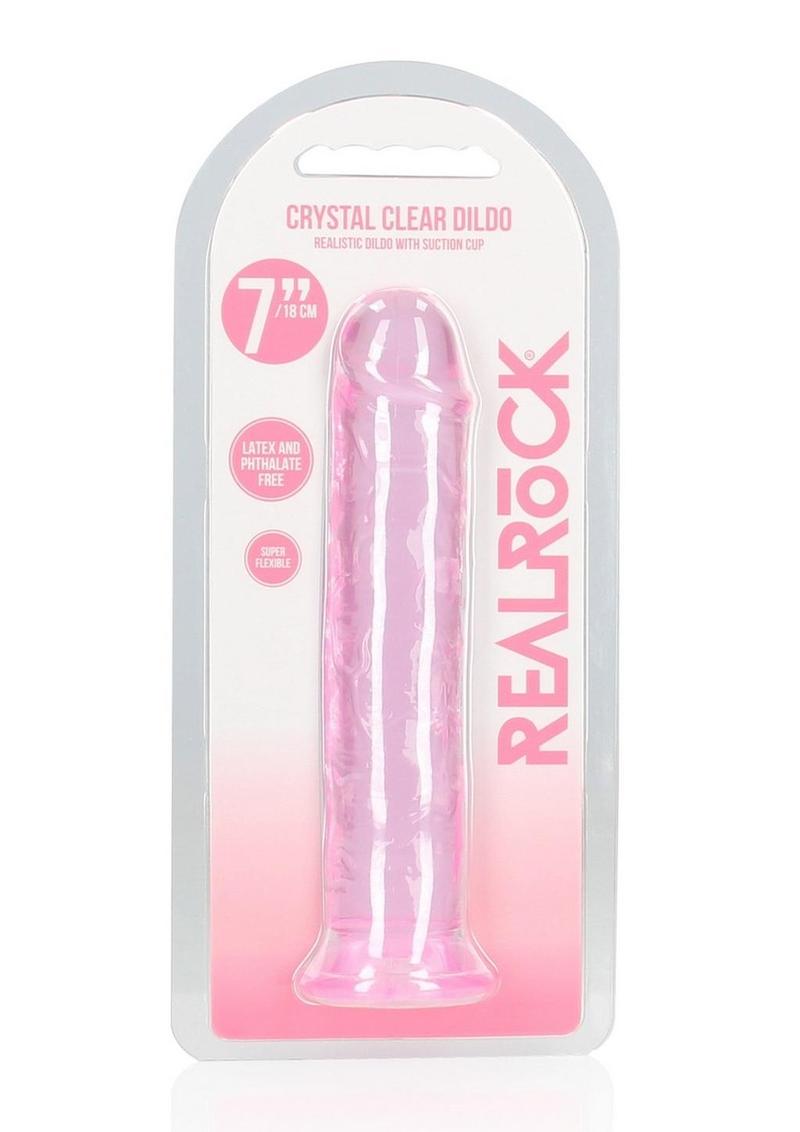 Realrock Crystal Clear Straight No Balls Dildo